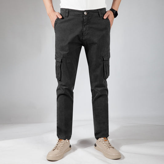 Men's S/S cotton casual cargo work pants