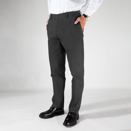 Men's large size cotton business suit trousers