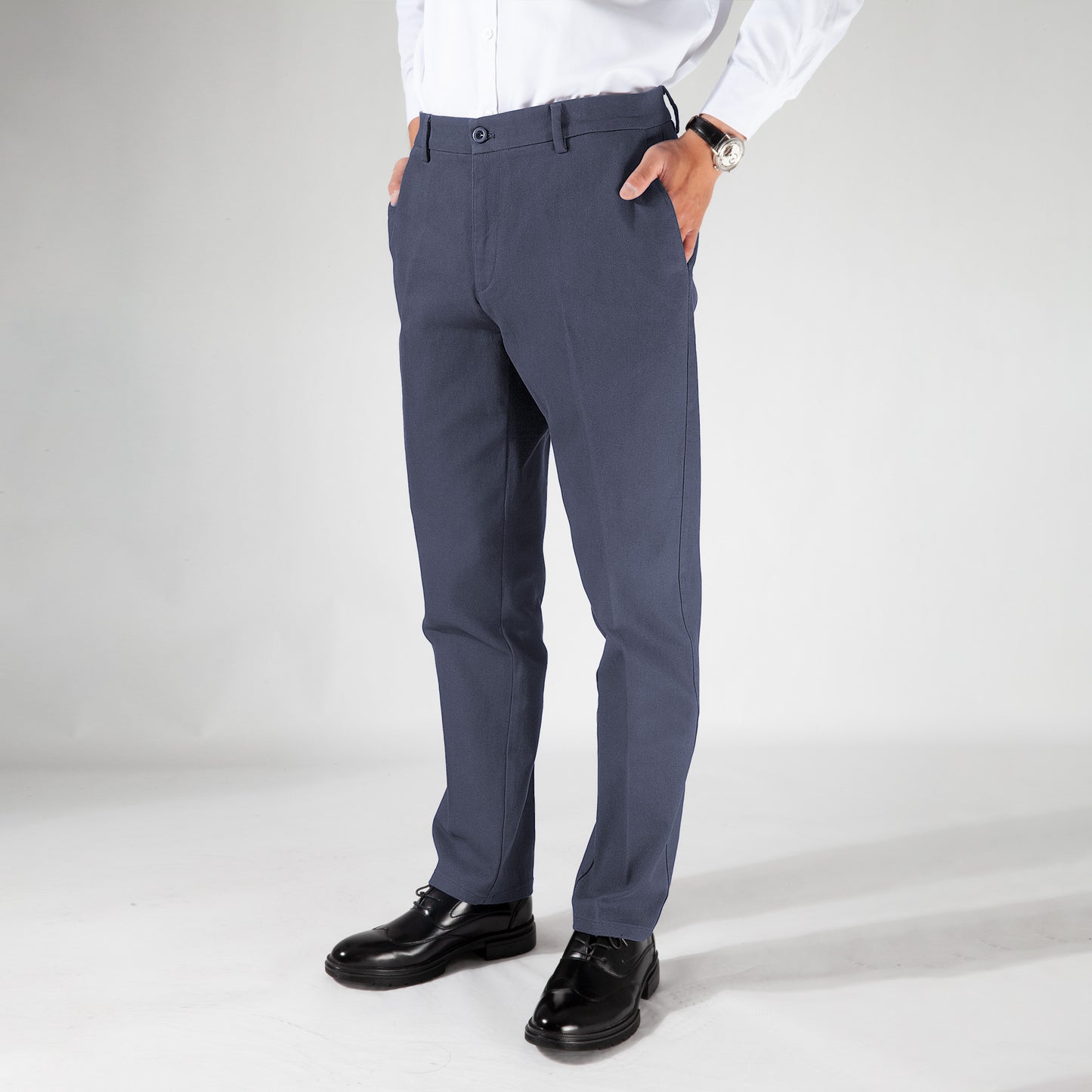 Men's large size cotton business suit trousers