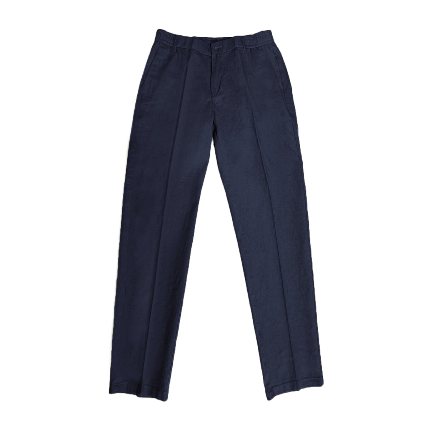 Men's S/S Linen Cotton Elastic Waist Dress Pants