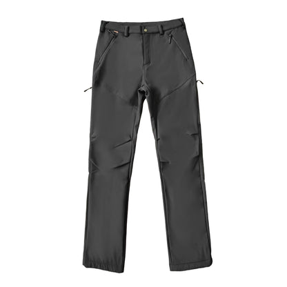 Men's A/W Outdoor Waterproof Windproof Fleece-Lined Pants - Durable Thermal Scratch-Resistant Design