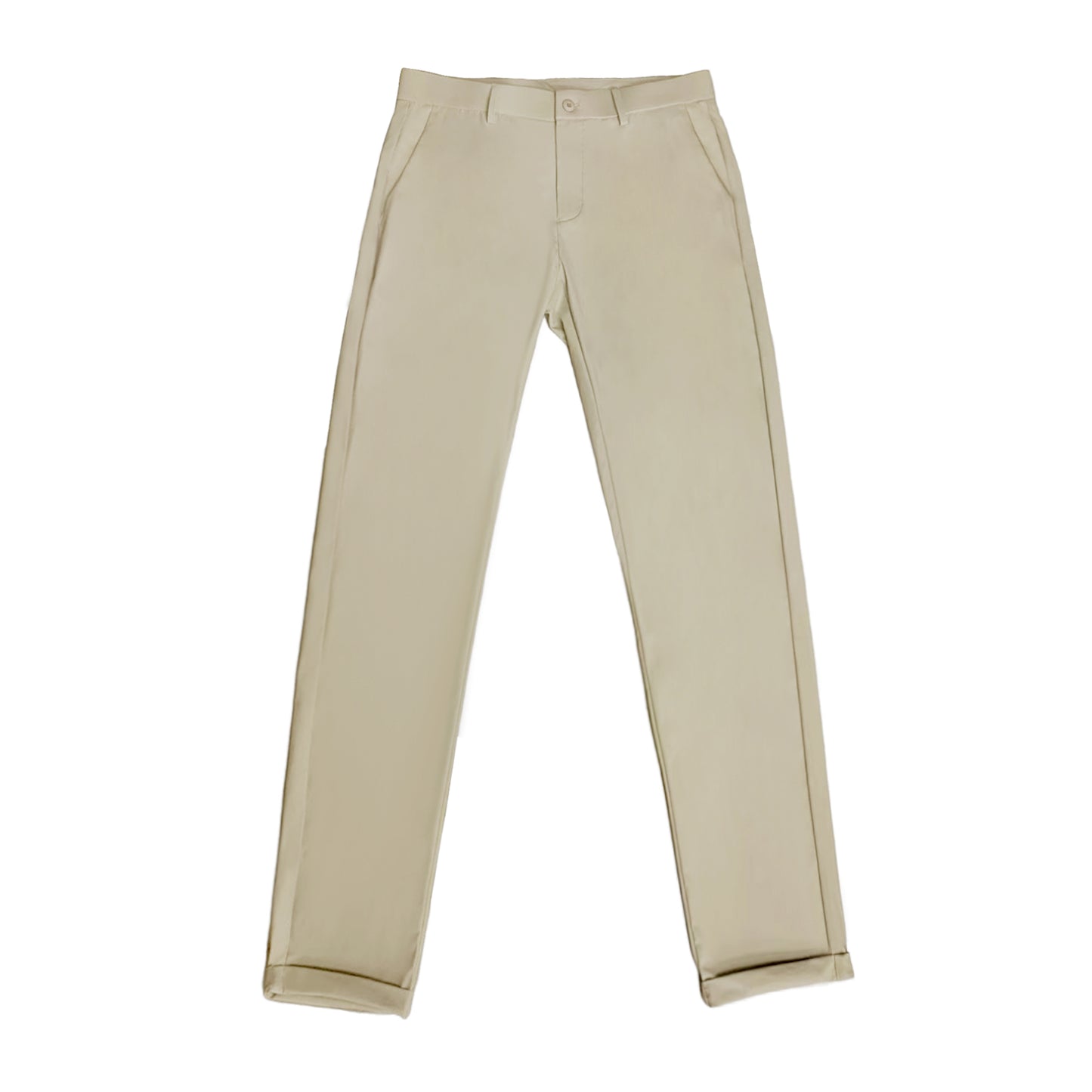 Men's S/S Warp-Knit Cropped Pants with Cuffed Hem