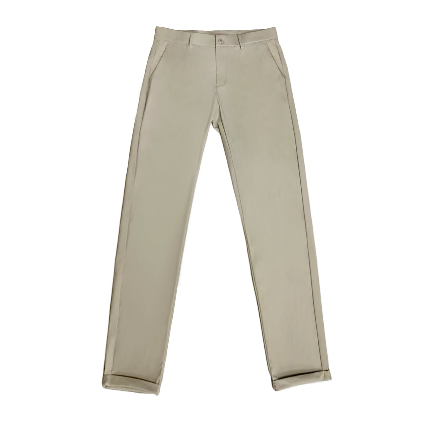 Men's S/S Warp-Knit Cropped Pants with Cuffed Hem