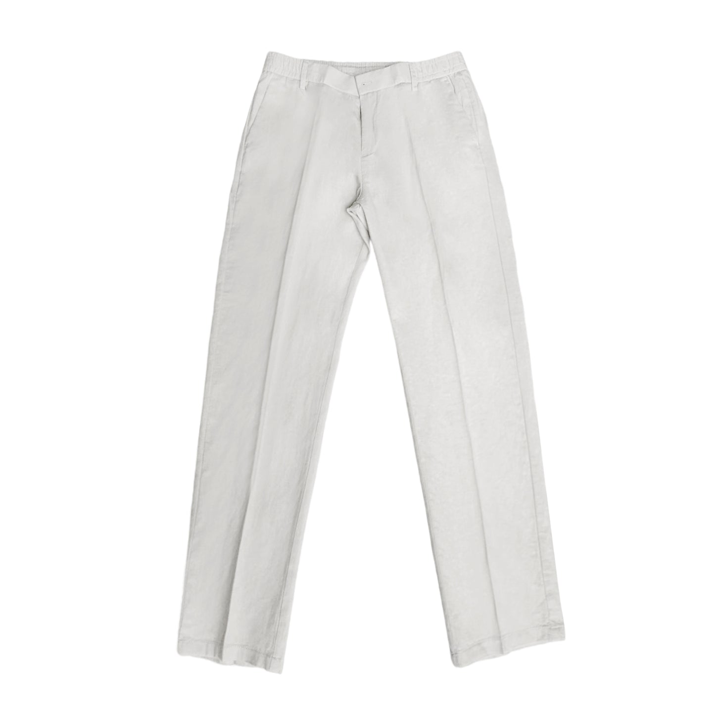 Men's S/S Linen Cotton Elastic Waist Dress Pants